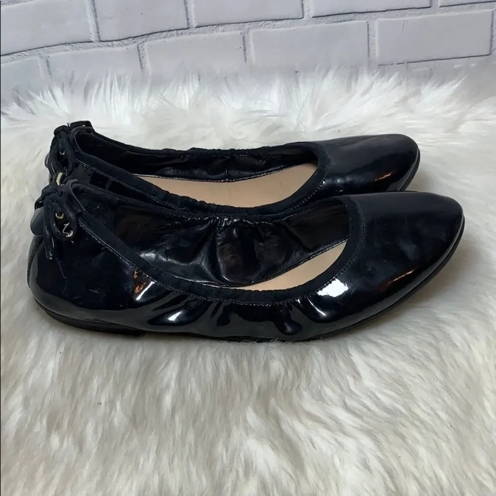 Cole Haan Ashlynn‎  Black Patent Ballet Flats Sz 8